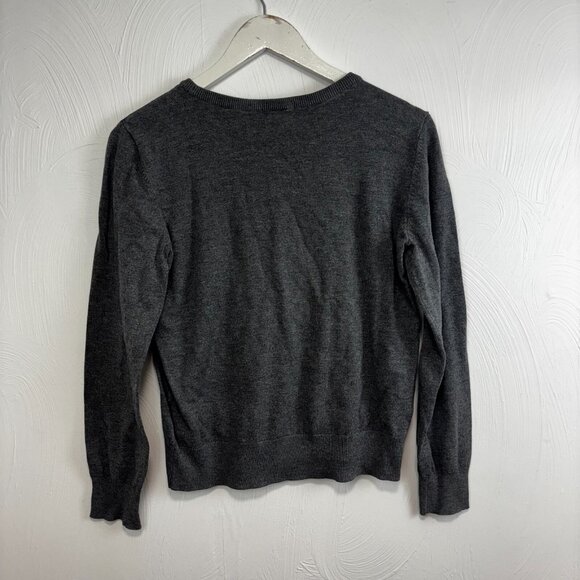 H&M Basic Sweater Gray Knit Long Sleeve Casual Pullover Solid Womens Sweatshirt - Picture 5 of 5